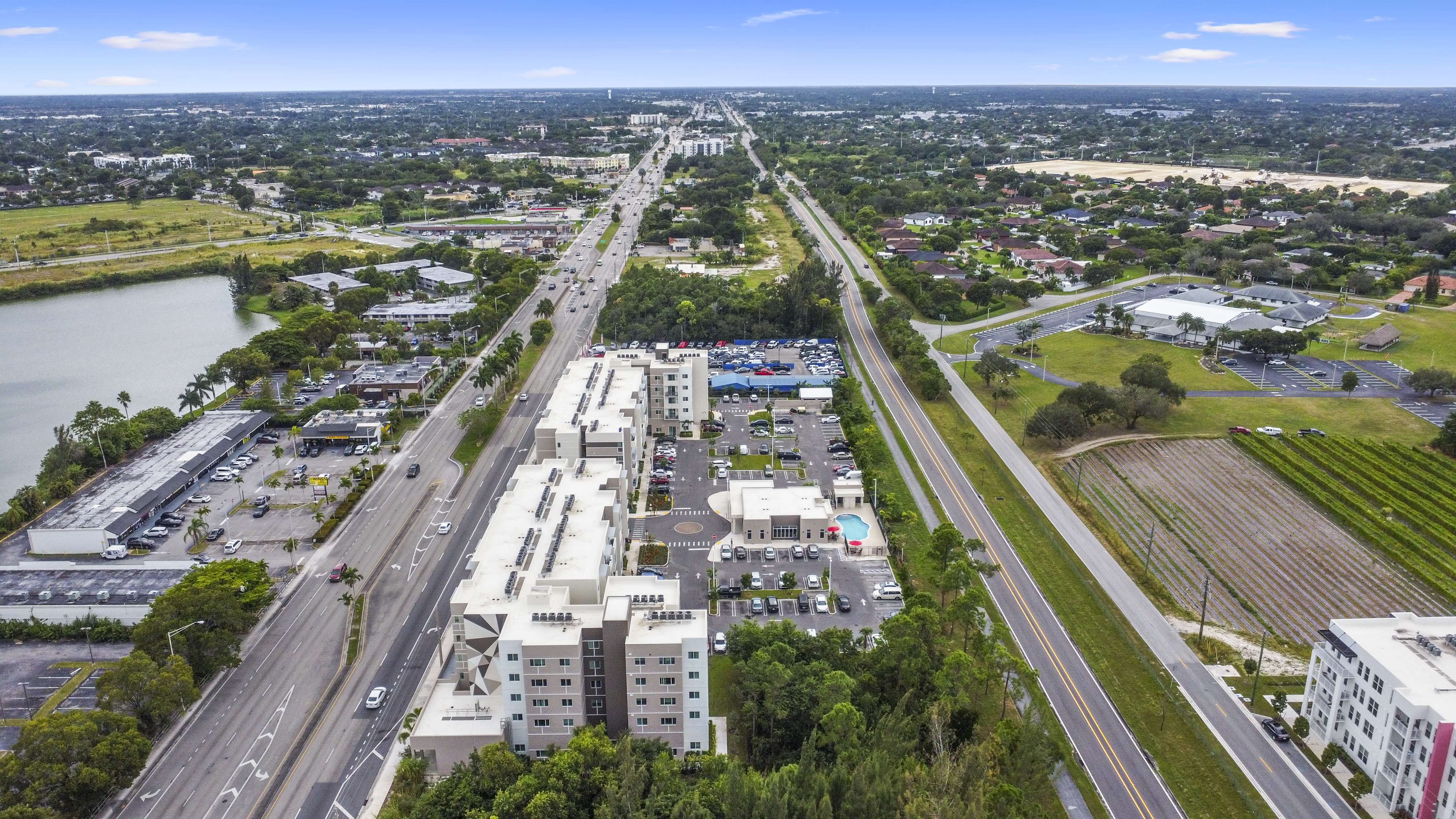 Residences Naranja Lakes apartments — aerial