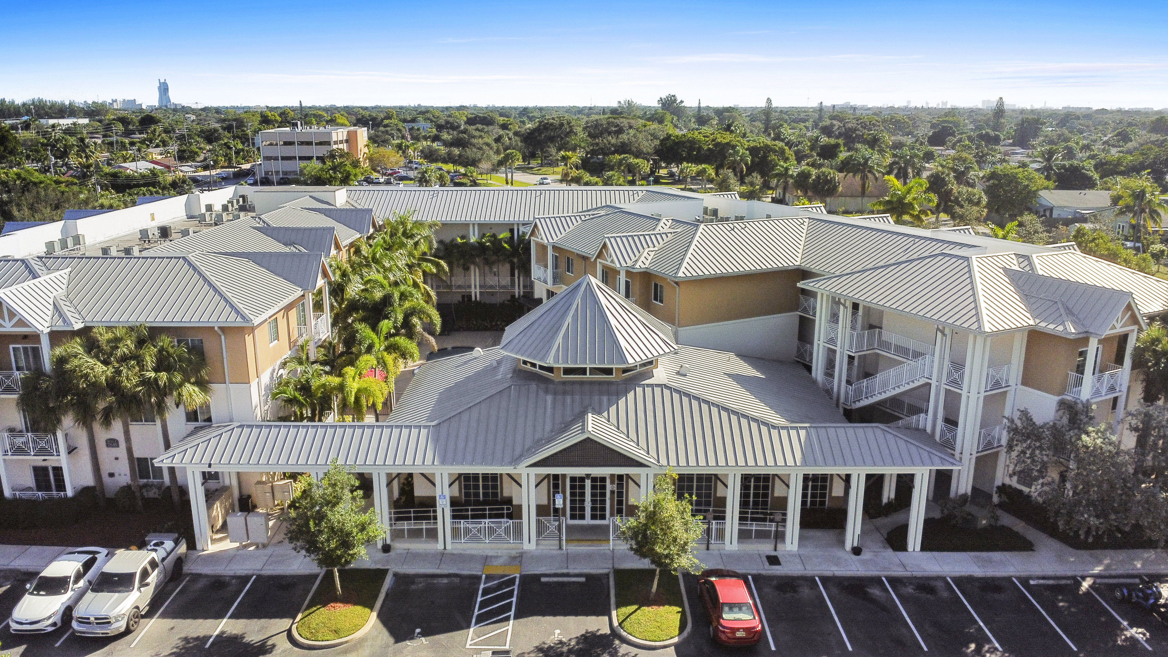 Town Park Crossing apartments — aerial