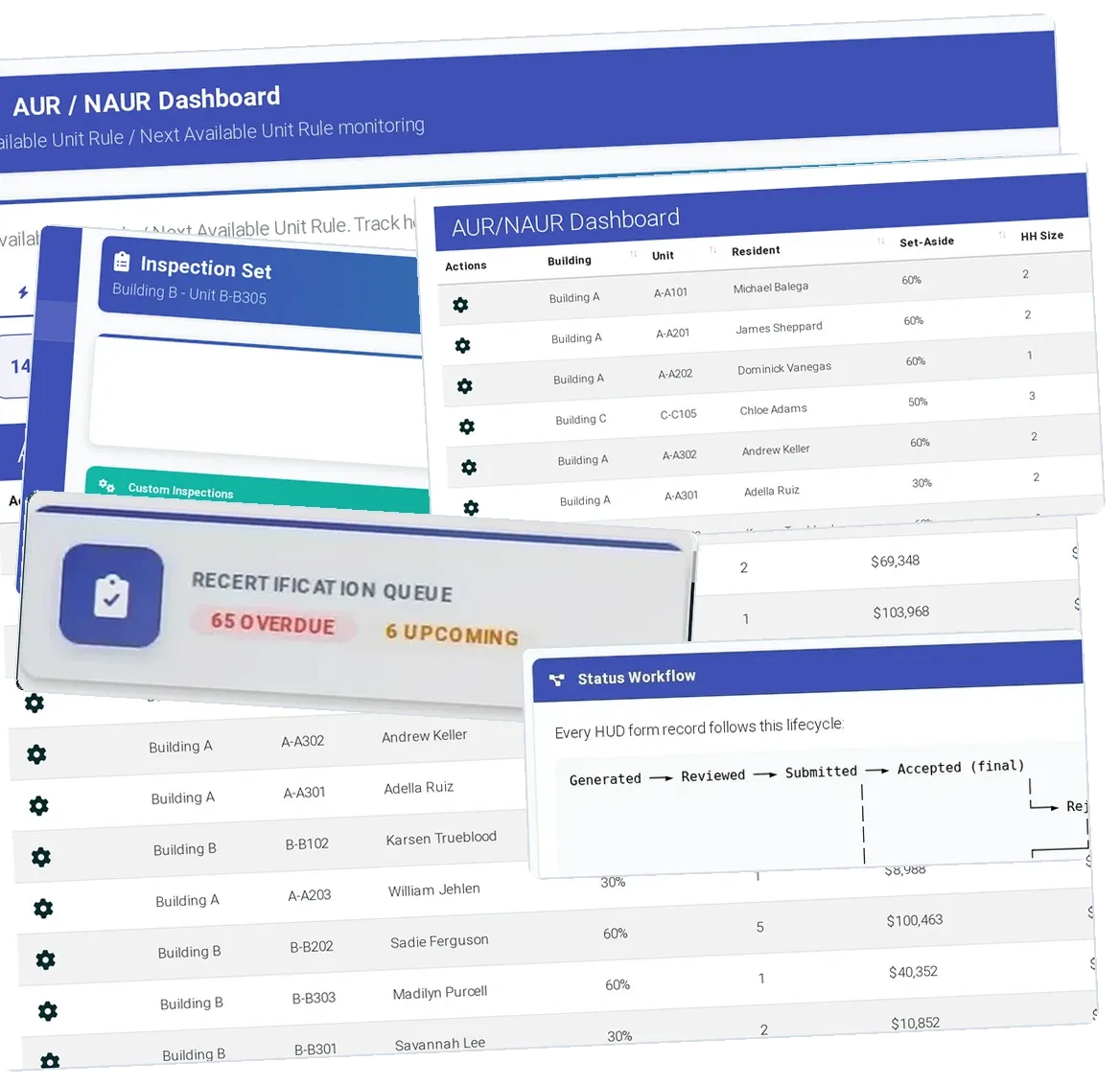 ExactEstate product screens for this page