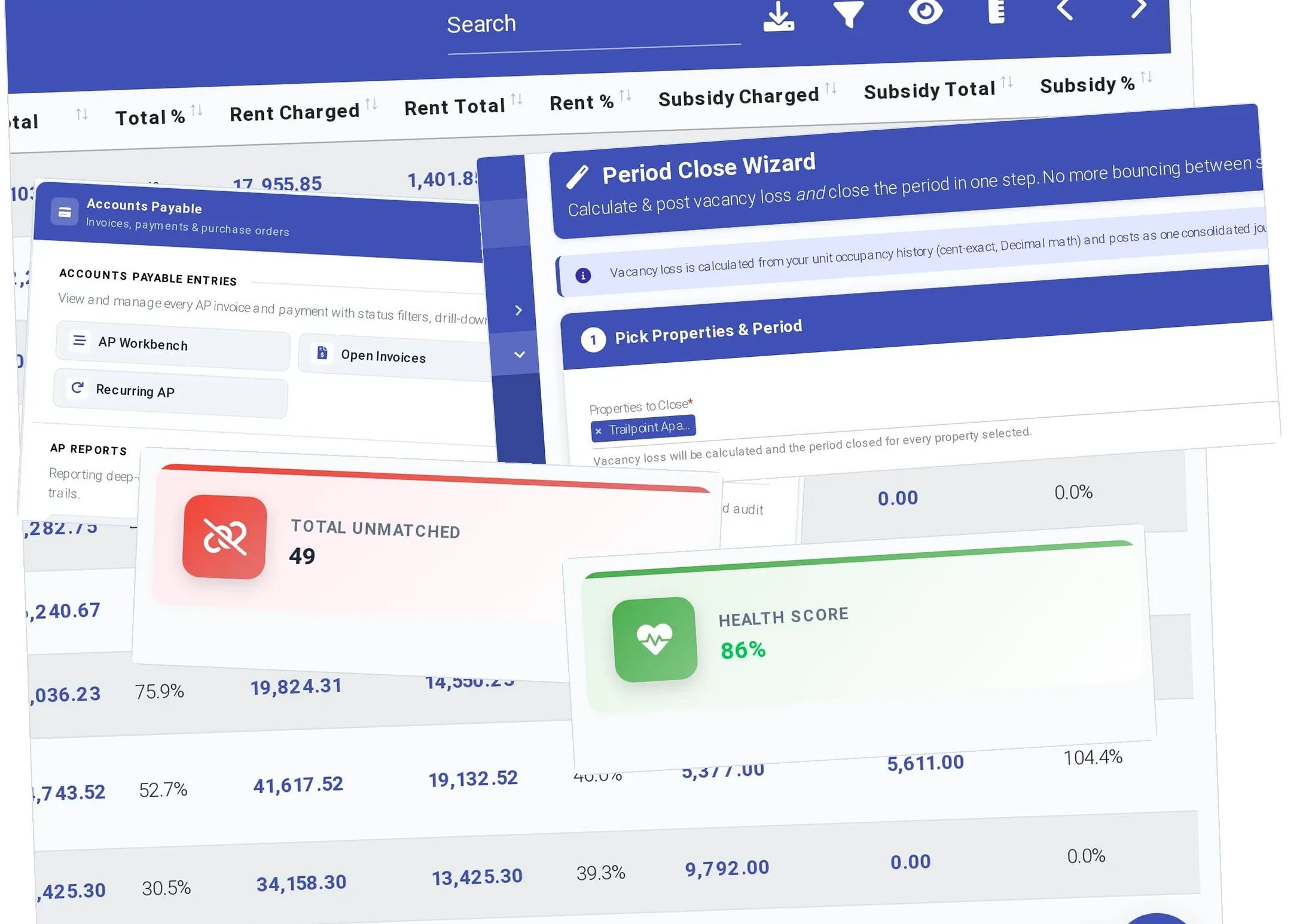Run cash and accrual books the portfolio requires: book selection and reporting basis are a property of the report, not a second copy of the data.
