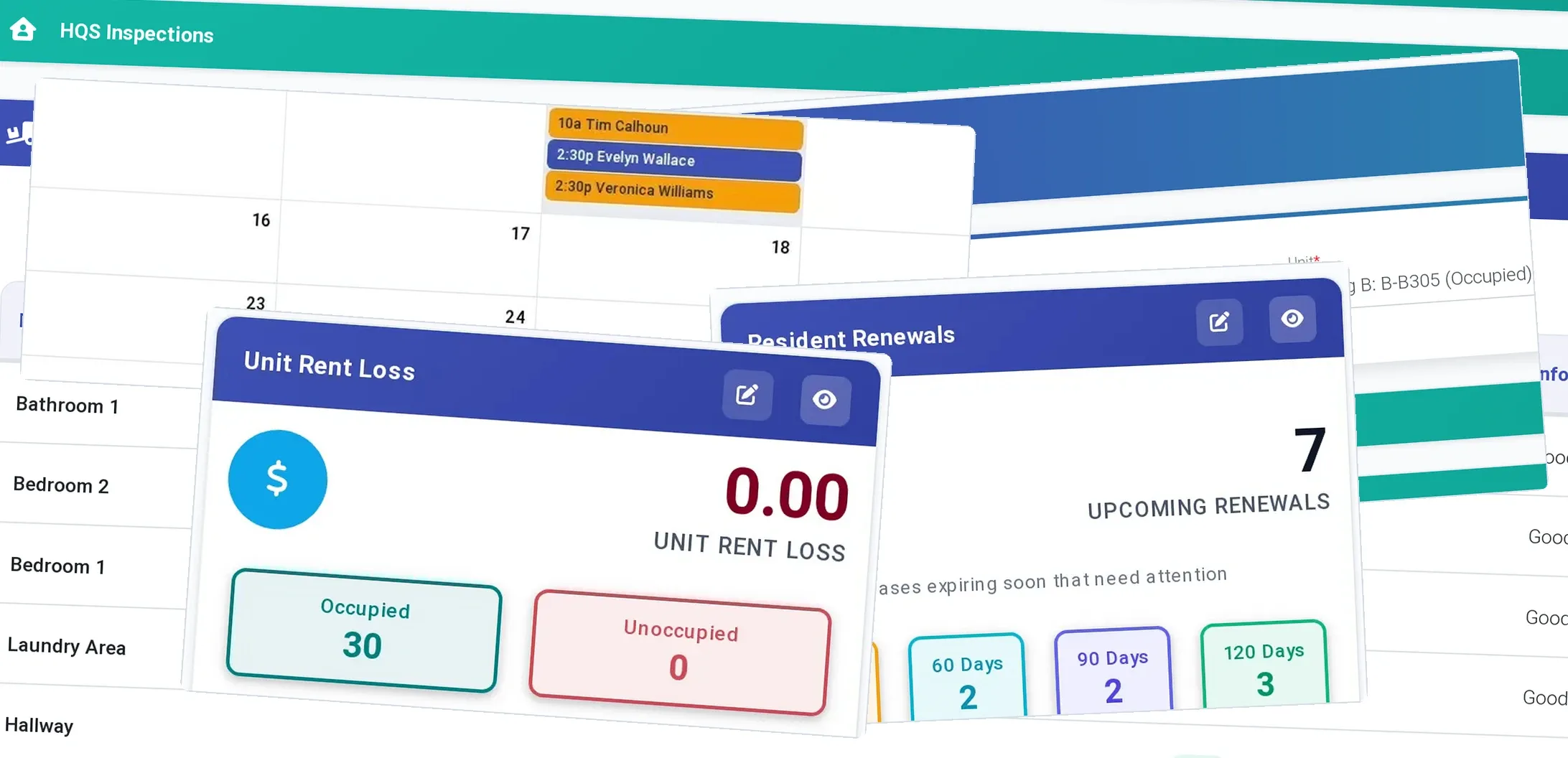 Turn work into owned actions: tasks, approvals, make-ready, work orders and recurring maintenance each carry a status and an owner.