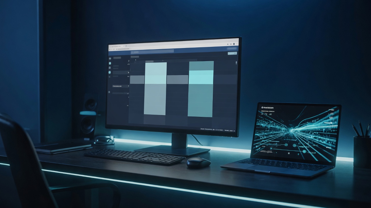 Three-day software migration calendar on an operations desk